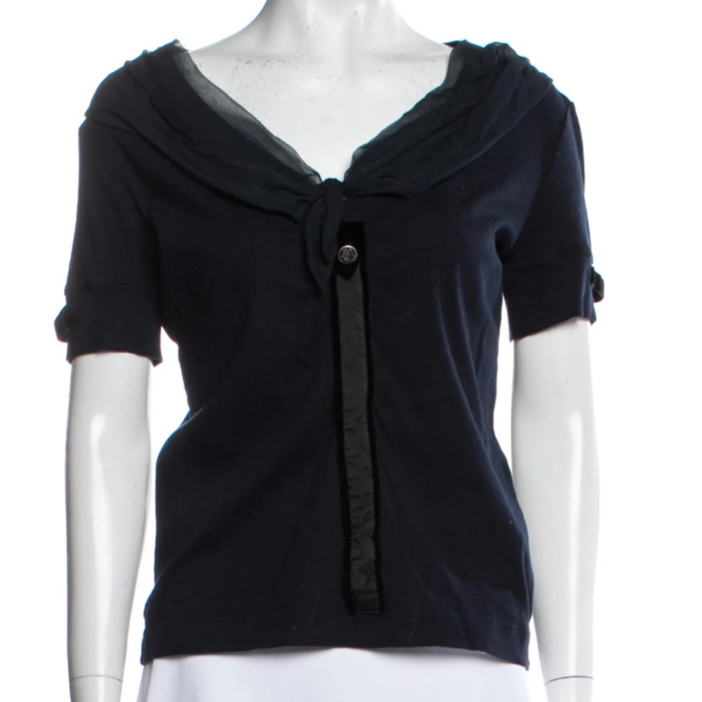 Dolce & Gabbana Cowl Neck Short Sleeve Top size S/M Blouse Formal